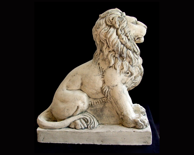 Скульптура льва из шамота - фото №2