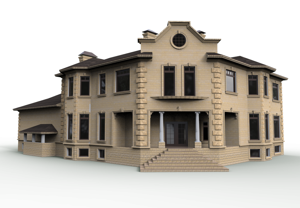 3D-визуализация проекта фасада дома