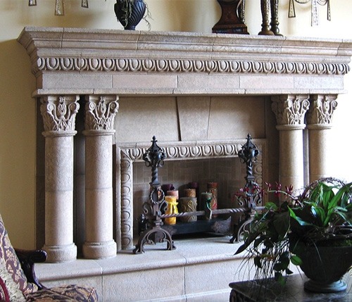 Камин с колоннами коринфского ордера - фото № 3